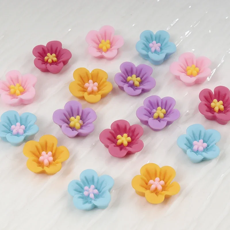 Resin Art Earrings Material - 50 Stück Mini-Blumen-Nagelkunst-Harz-Patch, Zubehör, DIY-Harz, Handwerk,