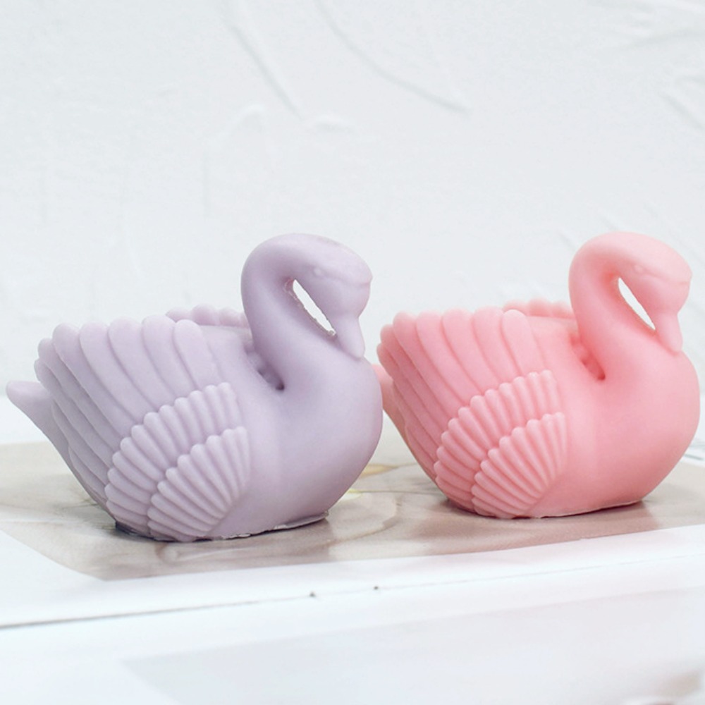 Resin Art Gift For Wedding - Weißer Schwan Silikon Kerzenform Cygnus Vogel