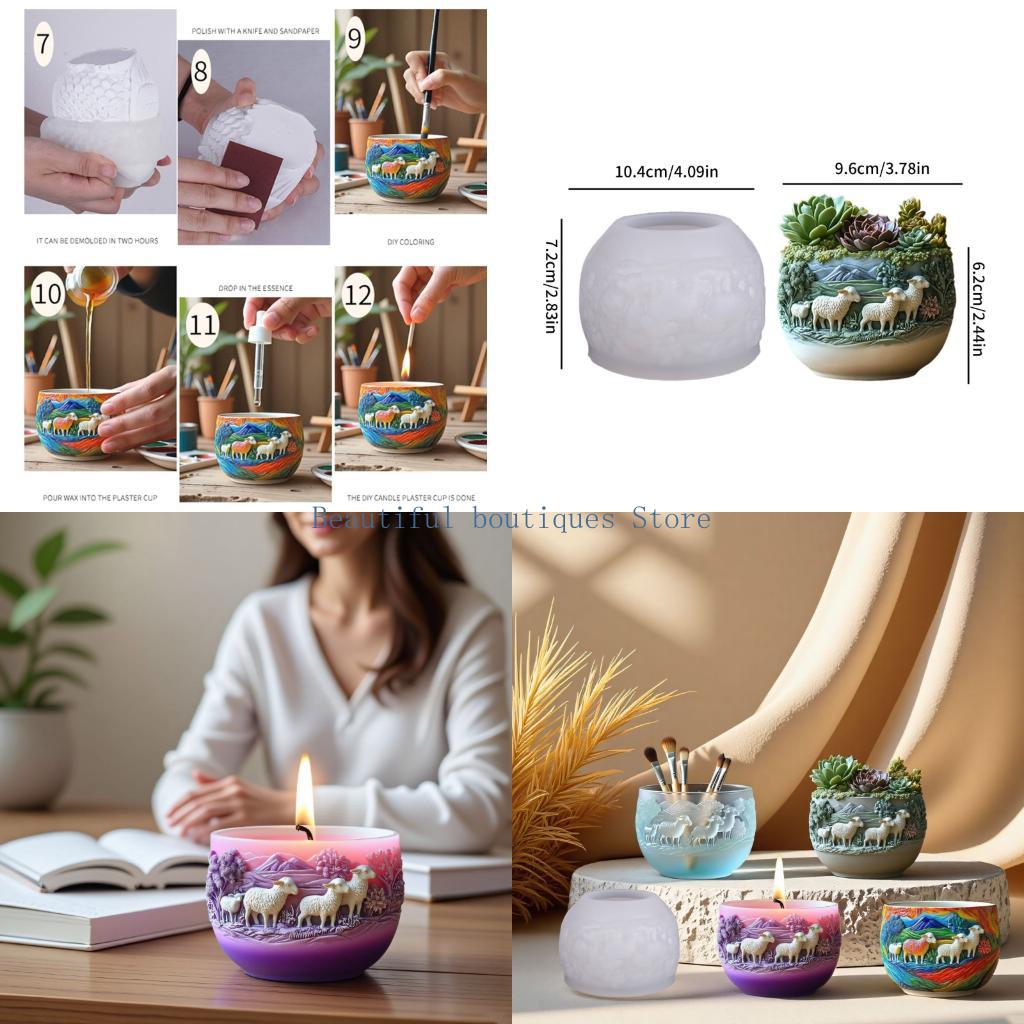 Resin Art Unique Ideas - U4LF Kreative Ziegen-Silikonform, perfekt für handgefertigte