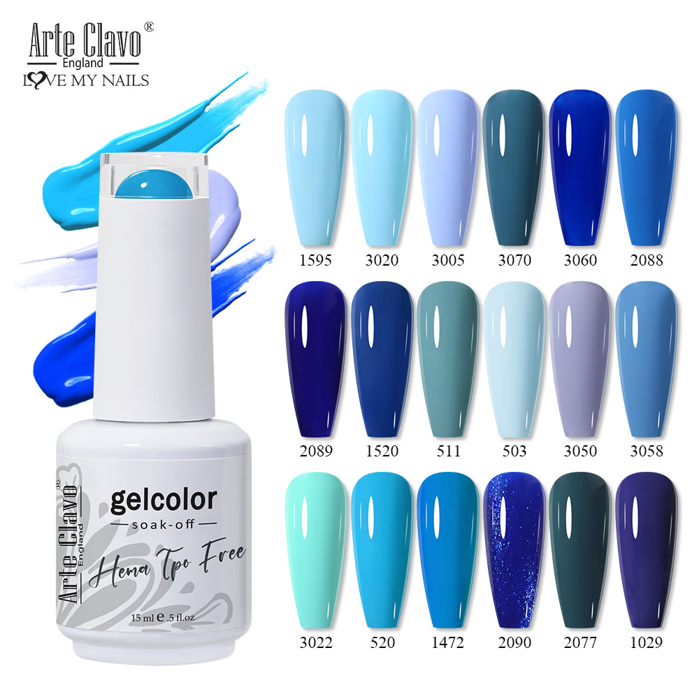 Resin Art Varnish - Arte Clavo Blue Color Series Gel-Nagellack,