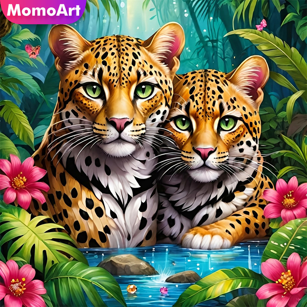 Resin Art Equipment - Momoart Animaml Diamant-Kunst-Gemälde, Tiger, Acryl-Bastelbedarf, DIY,