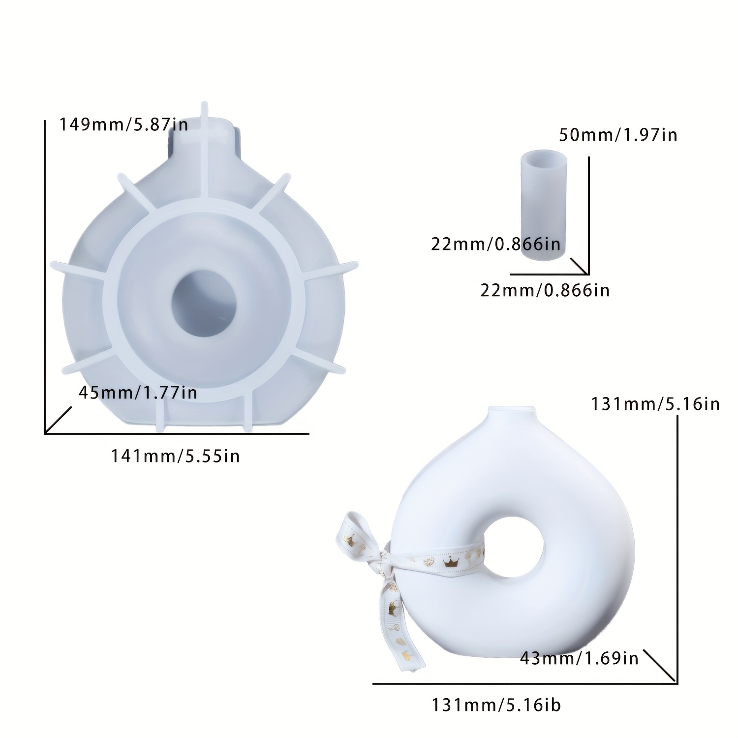 1 DIY runde Vase Silikonform E – Resin Art Equipment Bewertung und Preis