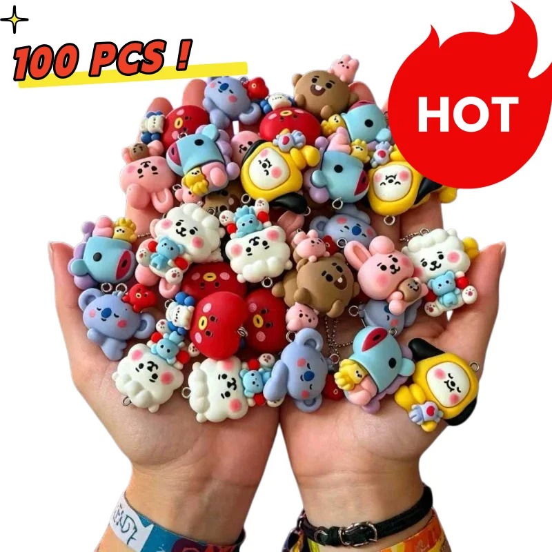 7 Stück BT21 Harz-Cartoon-Anhä – Resin Art Supplies Bewertung und Preis