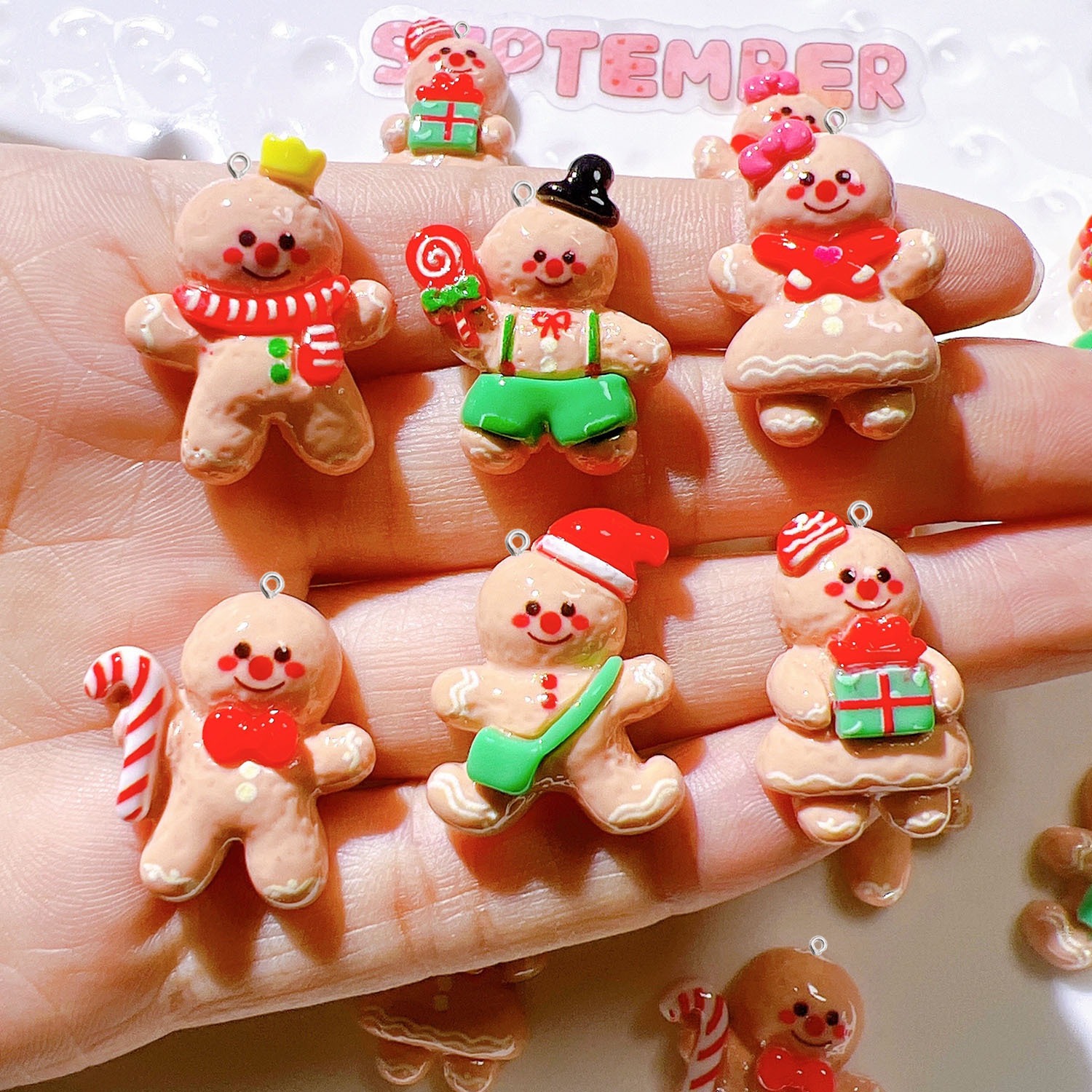 10 Stücke Nette Weihnachten Pu – Resin Art Earrings Material Bewertung und Preis